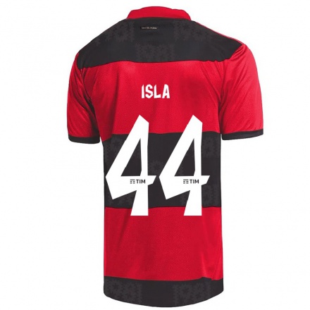 Herren Fußball Mauricio Isla #44 Rot Schwarz Heimtrikot Trikot 2021/22 T-Shirt