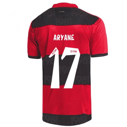 Herren Fußball Aryane #17 Rot Schwarz Heimtrikot Trikot 2021/22 T-Shirt