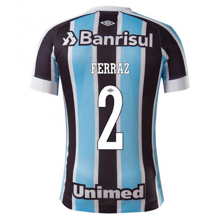 Herren Fußball Victor Ferraz #2 Blau Schwarz Heimtrikot Trikot 2021/22 T-shirt