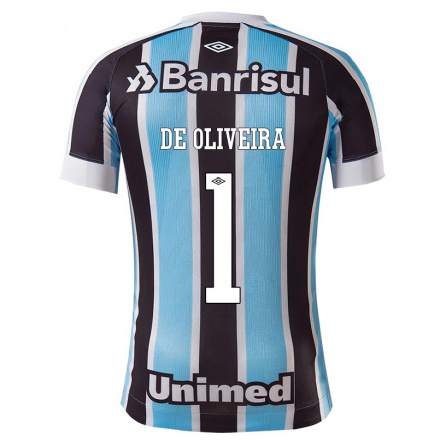 Herren Fußball Walewska Moreira de Oliveira #1 Blau Schwarz Heimtrikot Trikot 2021/22 T-Shirt