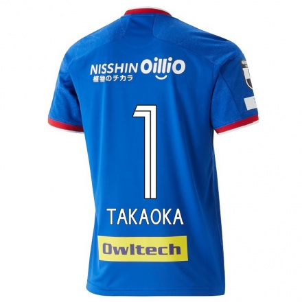 Herren Fußball Yohei Takaoka #1 Blau Heimtrikot Trikot 2021/22 T-shirt