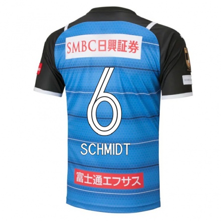 Herren Fußball Joao Schmidt #6 Blau Heimtrikot Trikot 2021/22 T-shirt
