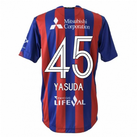 Herren Fußball Kojiro Yasuda #45 Rot Blau Heimtrikot Trikot 2021/22 T-shirt