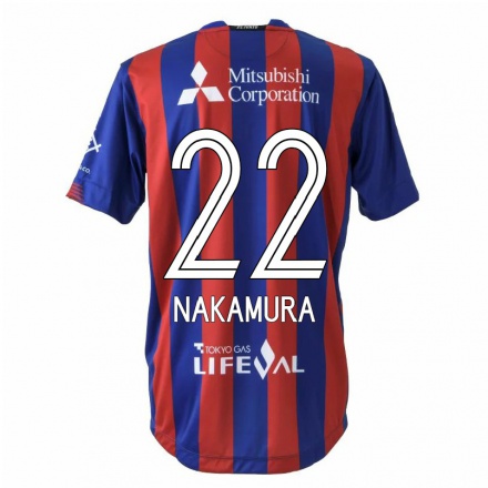 Herren Fußball Takumi Nakamura #22 Rot Blau Heimtrikot Trikot 2021/22 T-shirt