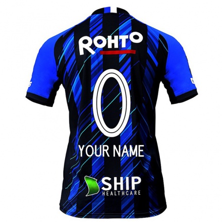 Herren Fußball Dein Name #0 Schwarz Blau Heimtrikot Trikot 2021/22 T-shirt