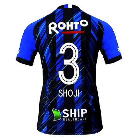 Herren Fußball Gen Shoji #3 Schwarz Blau Heimtrikot Trikot 2021/22 T-shirt