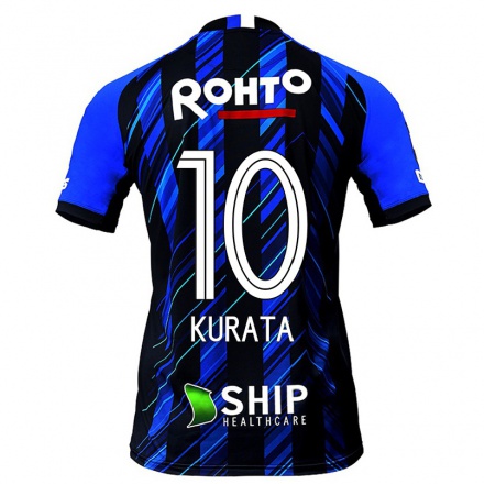 Herren Fußball Shu Kurata #10 Schwarz Blau Heimtrikot Trikot 2021/22 T-shirt