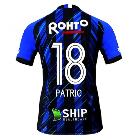 Herren Fußball Patric #18 Schwarz Blau Heimtrikot Trikot 2021/22 T-shirt