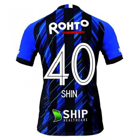 Herren Fußball Won-ho Shin #40 Schwarz Blau Heimtrikot Trikot 2021/22 T-shirt