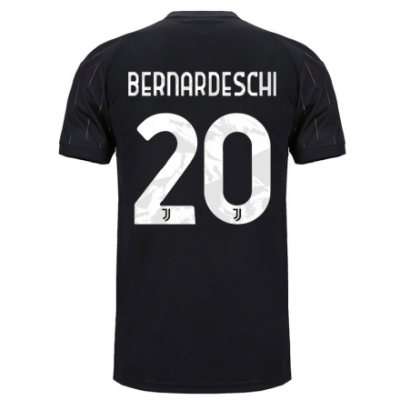 Herren Fußball Federico Bernardeschi #20 Schwarz Auswärtstrikot Trikot 2021/22 T-Shirt