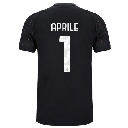 Herren Fußball Roberta Aprile #1 Schwarz Auswärtstrikot Trikot 2021/22 T-Shirt