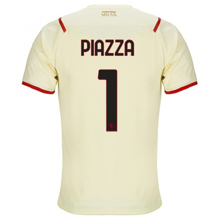 Herren Fußball Alessia Piazza #1 Sekt Auswärtstrikot Trikot 2021/22 T-Shirt