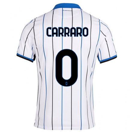 Herren Fußball Marco Carraro #0 Blau Weiss Auswärtstrikot Trikot 2021/22 T-Shirt