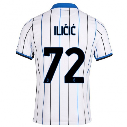 Herren Fußball Josip Ilicic #72 Blau Weiss Auswärtstrikot Trikot 2021/22 T-Shirt