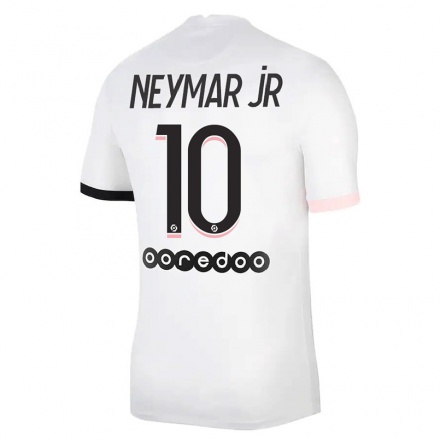Herren Fußball Neymar #10 Weiß Rosa Auswärtstrikot Trikot 2021/22 T-shirt