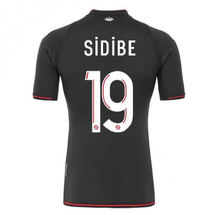 Herren Fußball Djibril Sidibe #19 Schwarz Auswärtstrikot Trikot 2021/22 T-shirt