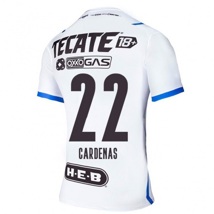 Herren Fußball Luis Cardenas #22 Blau Weiss Auswärtstrikot Trikot 2021/22 T-Shirt