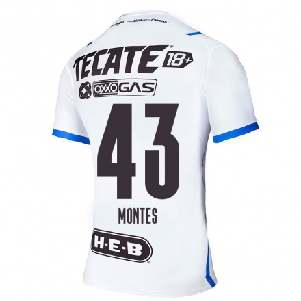 Herren Fußball Alan Montes #43 Blau Weiss Auswärtstrikot Trikot 2021/22 T-Shirt