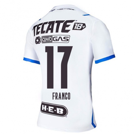 Herren Fußball Yamile Franco #17 Blau Weiss Auswärtstrikot Trikot 2021/22 T-Shirt