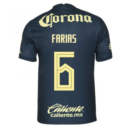 Herren Fußball Janelly Farias #6 Navy Blau Auswärtstrikot Trikot 2021/22 T-Shirt