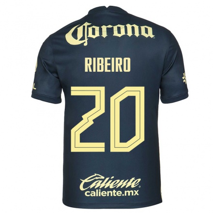 Herren Fußball Stephanie Ribeiro #20 Navy Blau Auswärtstrikot Trikot 2021/22 T-Shirt