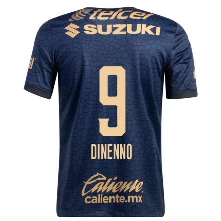 Herren Fußball Juan Dinenno #9 Navy Blau Auswärtstrikot Trikot 2021/22 T-Shirt