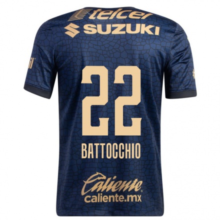 Herren Fußball Cristian Battocchio #22 Navy Blau Auswärtstrikot Trikot 2021/22 T-Shirt