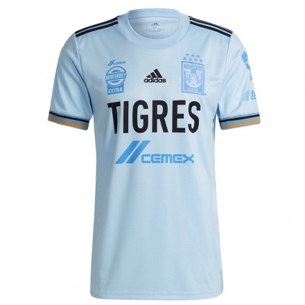 Herren Fußball Nicolas Lopez #11 Hellblau Auswärtstrikot Trikot 2021/22 T-shirt