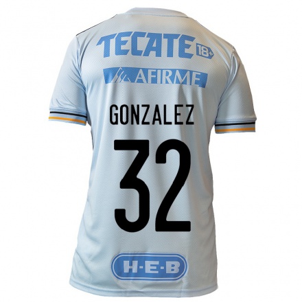Herren Fußball Carlos Gonzalez #32 Hellblau Auswärtstrikot Trikot 2021/22 T-Shirt