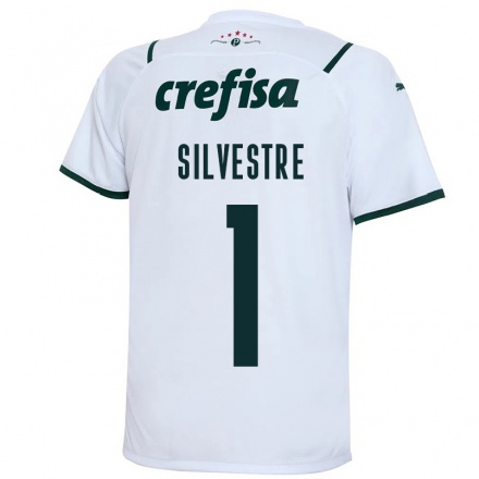 Herren Fußball Vinicius Silvestre #1 Weiß Auswärtstrikot Trikot 2021/22 T-Shirt