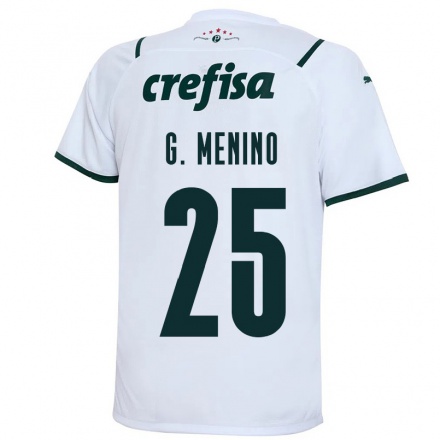 Herren Fußball Gabriel Menino #25 Weiß Auswärtstrikot Trikot 2021/22 T-Shirt