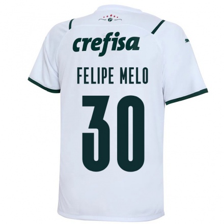 Herren Fußball Felipe Melo #30 Weiß Auswärtstrikot Trikot 2021/22 T-Shirt