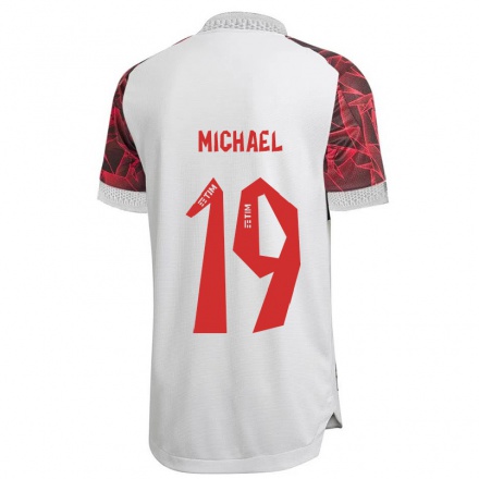 Herren Fußball Michael #19 Weiß Auswärtstrikot Trikot 2021/22 T-Shirt