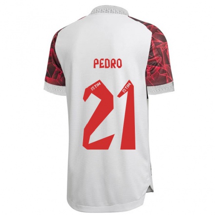 Herren Fußball Pedro #21 Weiß Auswärtstrikot Trikot 2021/22 T-Shirt