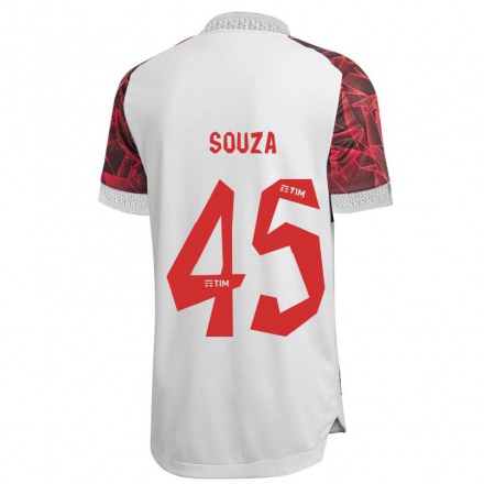 Herren Fußball Hugo Souza #45 Weiß Auswärtstrikot Trikot 2021/22 T-Shirt