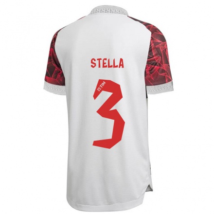Herren Fußball Stella #3 Weiß Auswärtstrikot Trikot 2021/22 T-Shirt