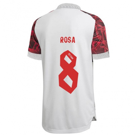 Herren Fußball Bruna Rosa #8 Weiß Auswärtstrikot Trikot 2021/22 T-Shirt