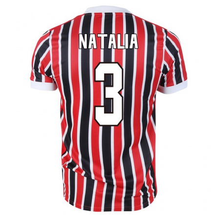 Herren Fußball Natalia #3 Rot Schwarz Auswärtstrikot Trikot 2021/22 T-Shirt