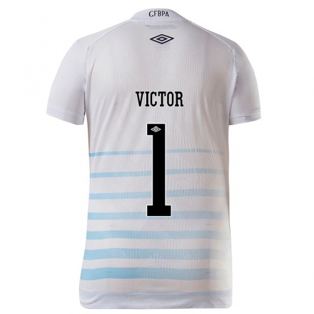 Herren Fußball Paulo Victor #1 Weiß Blau Auswärtstrikot Trikot 2021/22 T-Shirt