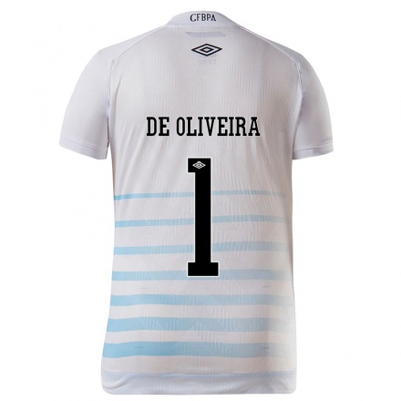 Herren Fußball Walewska Moreira de Oliveira #1 Weiß Blau Auswärtstrikot Trikot 2021/22 T-Shirt