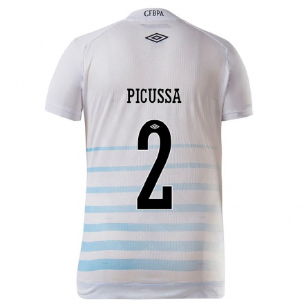 Herren Fußball Andressa Herminia Gelenski Picussa #2 Weiß Blau Auswärtstrikot Trikot 2021/22 T-Shirt