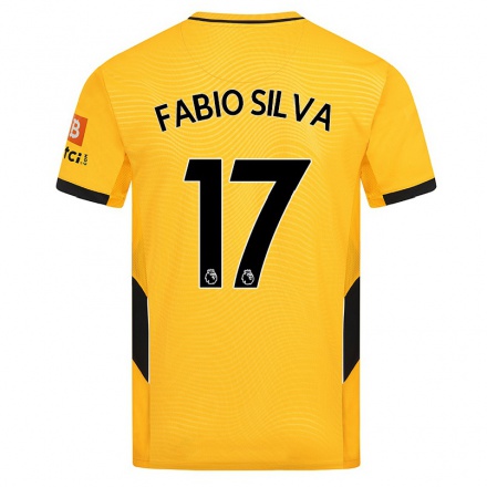 Herren Fußball Fabio Silva #17 Gelb Heimtrikot Trikot 2021/22 T-Shirt