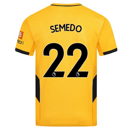 Herren Fußball Nelson Semedo #22 Gelb Heimtrikot Trikot 2021/22 T-Shirt
