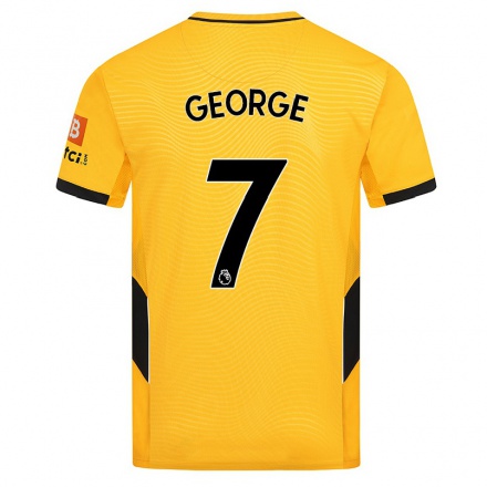 Herren Fußball Tammi George #7 Gelb Heimtrikot Trikot 2021/22 T-Shirt