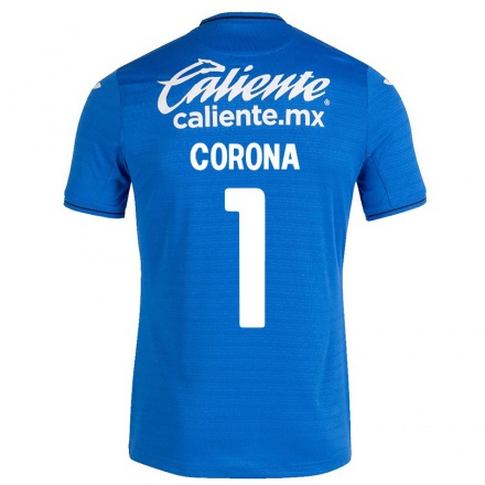 Herren Fußball Jesus Corona #1 Dunkelblau Heimtrikot Trikot 2021/22 T-Shirt