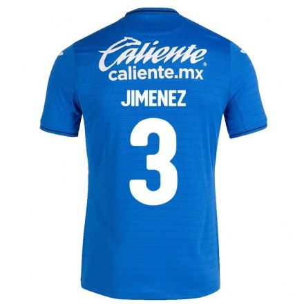 Herren Fußball Jaiber Jimenez #3 Dunkelblau Heimtrikot Trikot 2021/22 T-shirt