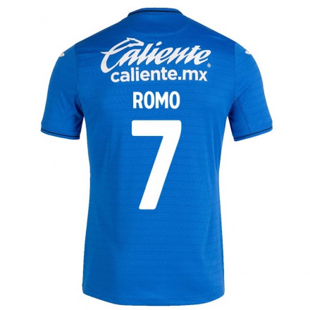 Herren Fußball Luis Romo #7 Dunkelblau Heimtrikot Trikot 2021/22 T-Shirt