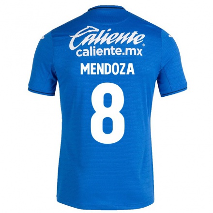 Herren Fußball Luis Mendoza #8 Dunkelblau Heimtrikot Trikot 2021/22 T-shirt