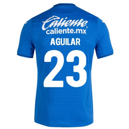 Herren Fußball Pablo Aguilar #23 Dunkelblau Heimtrikot Trikot 2021/22 T-shirt