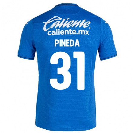 Herren Fußball Orbelin Pineda #31 Dunkelblau Heimtrikot Trikot 2021/22 T-Shirt